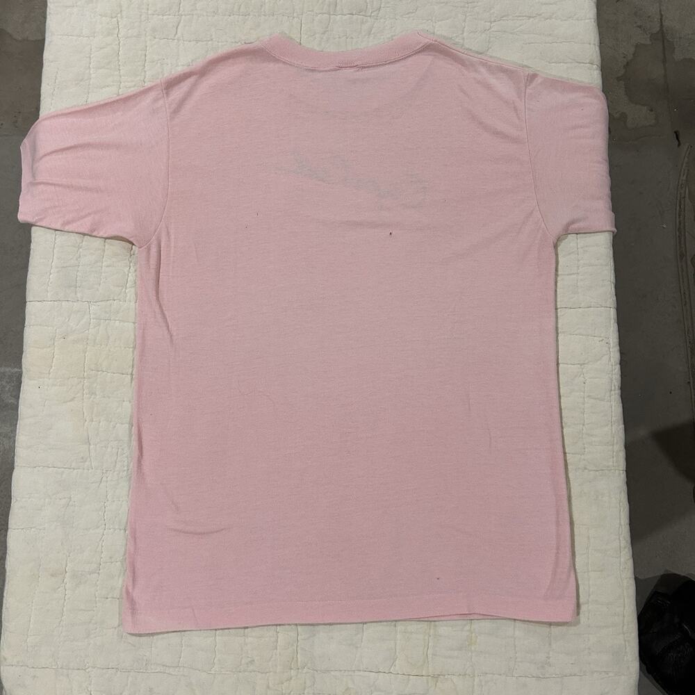 Vintage Sportswear Tag Cape Cod Graphic T Shirt Pink Blue Pastel Beach Size L - Picture 5 of 9